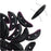 CzechMates Glass, 2-Hole Crescent Beads 10x4.5mm, Jet Black (2.5" Tube)
