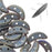 CzechMates Glass, 2-Hole Crescent Beads 10x4.5mm, Matte Brown Iris (2.5" Tube)