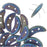 CzechMates Glass, 2-Hole Crescent Beads 10x4.5mm, Matte Blue Iris (2.5" Tube)