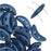 CzechMates Glass, 2-Hole Crescent Beads 10x4.5mm, Metallic Blue Suede (2.5" Tube)