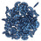CzechMates Glass, 2-Hole Crescent Beads 10x4.5mm, Metallic Blue Suede (2.5" Tube)