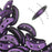 CzechMates Glass, 2-Hole Crescent Beads 10x4.5mm, Black Currant Polychrome (2.5" Tube)