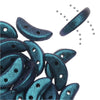 CzechMates Glass, 2-Hole Crescent Beads 10x4.5mm, Indigo Orchid Polychrome (2.5