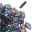 CzechMates Glass, 2-Hole Diamond Beads 4x6mm, 8 Grams, Purple Iris
