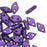 CzechMates Glass, 2-Hole Diamond Beads 4x6mm, 8 Grams, Metallic Suede Purple