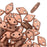 CzechMates Glass, 2-Hole Diamond Beads 4x6mm, 8 Grams, Matte Metallic Copper
