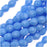 Czech Fire Polished Glass Beads 4mm Round Sky Blue Coral (1 Strand)