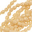 Czech Fire Polished Glass Beads 4mm Round Opaque Light Beige (1 Strand)