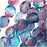 Czech Fire Polished Glass Beads 6mm Round Two Tone Teal/Fuchsia (25 pcs)