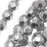 Czech Fire Polished Glass Beads 6mm Round Metallic Silver  Full-Coat(25)
