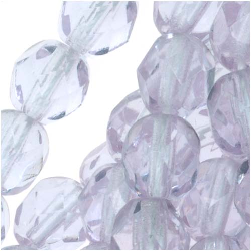 Czech Fire Polished Glass Beads 6mm Round Alexandrite (1 Strand)