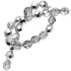 Czech Fire Polished Glass Beads 8mm Round Crystal Silver Half-Coat (25 pcs)