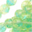 Czech Fire Polished Glass Beads 8mm Round Crackle Lime/Aqua (1 Strand)