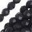 Czech Fire Polished Glass Beads 8mm Round "Matte Jet" Black (25 pcs)