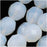 Czech Fire Polished Glass Beads 8mm Round White Opal (25 pcs)