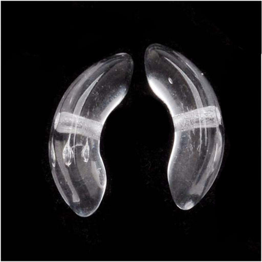 Czech Glass Beads Crystal Clear 10mm Angel Wings (1 Strand)