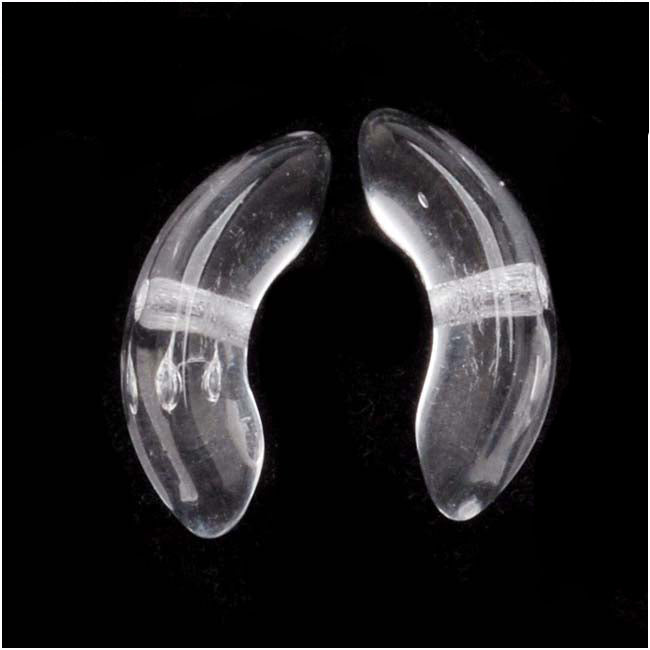 Czech Glass Beads Crystal Clear 10mm Angel Wings (1 Strand)