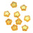 Czech Glass Beads Topaz AB Tiny Stars 6mm (25 pcs)