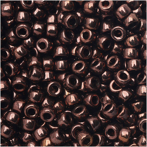 Czech Glass Matubo, 8/0 Seed Bead, Jet Bronze Luster (8 Gram Tube)