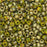 Czech Glass, Bohemian Aged 8/0 Round Seed Beads, Etched Yellow/Red/Green Stripes and Amber (10 Grams)