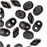 SuperDuo 2-Hole Czech Glass Beads, Jet Black, 2x5mm, 8g Tube