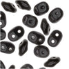 SuperDuo 2-Hole Czech Glass Beads, Jet Black, 2x5mm, 8g Tube