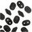 SuperDuo 2-Hole Czech Glass Beads, Matte Jet, 2x5mm, 8g Tube