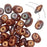 SuperDuo 2-Hole Czech Glass Beads, Opaque Red/Bronze Luster, 2x5mm, 8g Tube