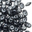 SuperDuo 2-Hole Czech Glass Beads, Hematite, 2x5mm, 8g Tube