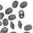 SuperDuo 2-Hole Czech Glass Beads, Matte Hematite, 2x5mm, 8g Tube