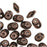 SuperDuo 2-Hole Czech Glass Beads, Dark Bronze, 2x5mm, 8g Tube