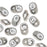 SuperDuo 2-Hole Czech Glass Beads, Silver, 2x5mm, 8g Tube