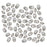 SuperDuo 2-Hole Czech Glass Beads, Silver, 2x5mm, 8g Tube
