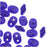 SuperDuo 2-Hole Czech Glass Beads, Opaque Blue, 2x5mm, 8g Tube