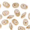 SuperDuo 2-Hole Czech Glass Beads, Opaque Luster Picasso, 2x5mm, 8g Tube