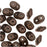 SuperDuo 2-Hole Czech Glass Beads, Matte Dark Bronze, 2x5mm, 8g Tube