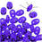 SuperDuo 2-Hole Czech Glass Beads, Cobalt Blue, 2x5mm, 8g Tube
