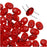 SuperDuo 2-Hole Czech Glass Beads, Siam Ruby, 2x5mm, 8g Tube