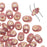 SuperDuo 2-Hole Czech Glass Beads, Opaque Pink Luster, 2x5mm, 8g Tube