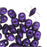 SuperDuo 2-Hole Czech Glass Beads, Metallic Purple Suede, 2x5mm, 8g Tube