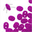 SuperDuo 2-Hole Czech Glass Beads, Dark Neon Purple, 2x5mm, 8g Tube