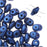 SuperDuo 2-Hole Czech Glass Beads, Metallic Blue Suede, 2x5mm, 8g Tube
