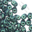 SuperDuo 2-Hole Czech Glass Beads, Metallic Lt. Green Suede, 2x5mm, 8g Tube