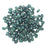 SuperDuo 2-Hole Czech Glass Beads, Metallic Lt. Green Suede, 2x5mm, 8g Tube