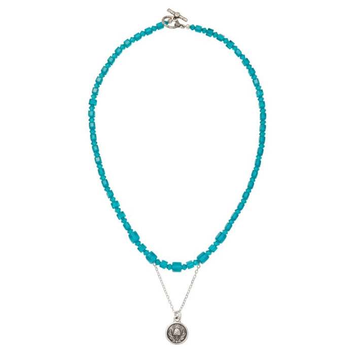 Blue Thistles Necklace