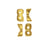 Cymbal Side Bead for Tila Beads, Tourkou, 2-Hole 5x2.5mm, 24K Gold Plated (20 Pieces)
