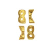 Cymbal Side Bead for Tila Beads, Tourkou, 2-Hole 5x2.5mm, 24K Gold Plated (20 Pieces)