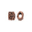 Metal Bead, Jardin Barrel 7.5mm, Antiqued Copper Plated, By TierraCast (2 Pieces)