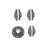 Metal Bead, Lotus Spacer 7mm Antiqued Silver Plated, By TierraCast (4 Pieces)