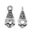 Guru Bead, Blossom Flower Round 15x7mm, Antiqued Silver Plated, By TierraCast (2 Pieces)